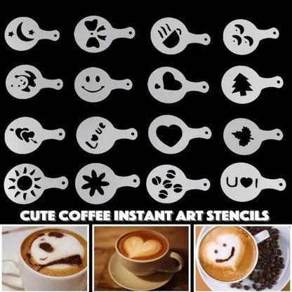 Cute Coffee Instant Art Stencils